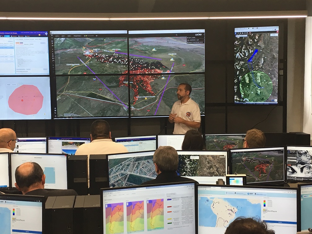 SpaceSUR en la inauguración del Centro Nacional de Alerta y Monitoreo de Emergencias de Argentina